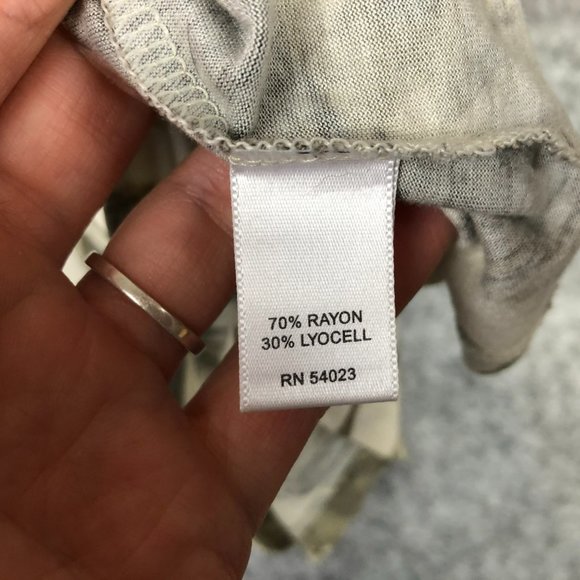 Banana Republic Top Size S Womens Watercolor Floral Ruffled Neckline Sleeveless - Picture 6 of 8